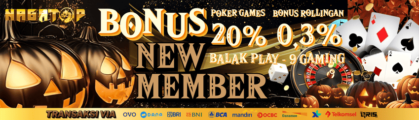 BONUS NEW MEMBER 20% BALAK PLAY, 9 GAMING & BONUS ROLLINGAN HARIAN